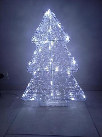 Kerstboom acryl koel wit 60 led