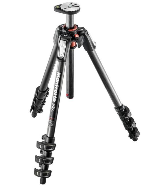 Manfrotto Carbone MT190 + Rotule Pro Vidéo Fluide MVH502AH, Audio, Tv en Foto, Fotografie | Statieven en Balhoofden, Gebruikt