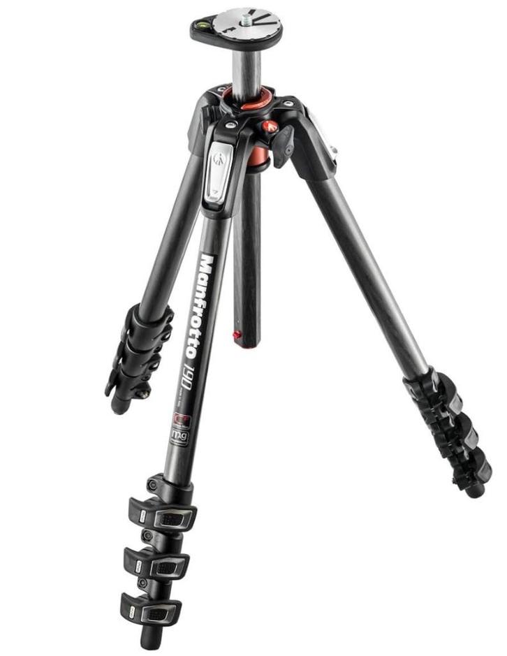 Manfrotto Carbone MT190 + Rotule Pro Vidéo Fluide MVH502AH, Audio, Tv en Foto, Fotografie | Statieven en Balhoofden, Gebruikt
