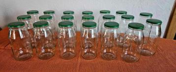 Lots 22 bocaux en verre avec couvercle en plastique, Enlèvement, Utilisé, Verre, Récipient(s)