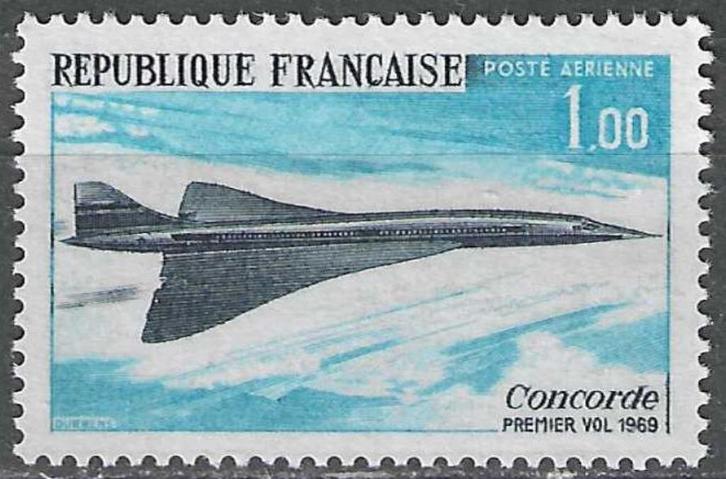 Frankrijk 1969 - Yvert 43PA - Eerste vlucht Concorde (PF), Postzegels en Munten, Postzegels | Europa | Frankrijk, Postfris, Verzenden