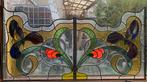 verzameling glas in lood ramen vitraux, Antiek en Kunst, Antiek | Glaswerk en Kristal, Ophalen of Verzenden