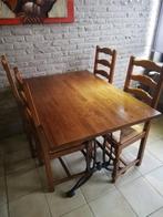 houten tafel met verstelbare aluminium voet, Zakelijke goederen, Overige typen, Gebruikt, Ophalen