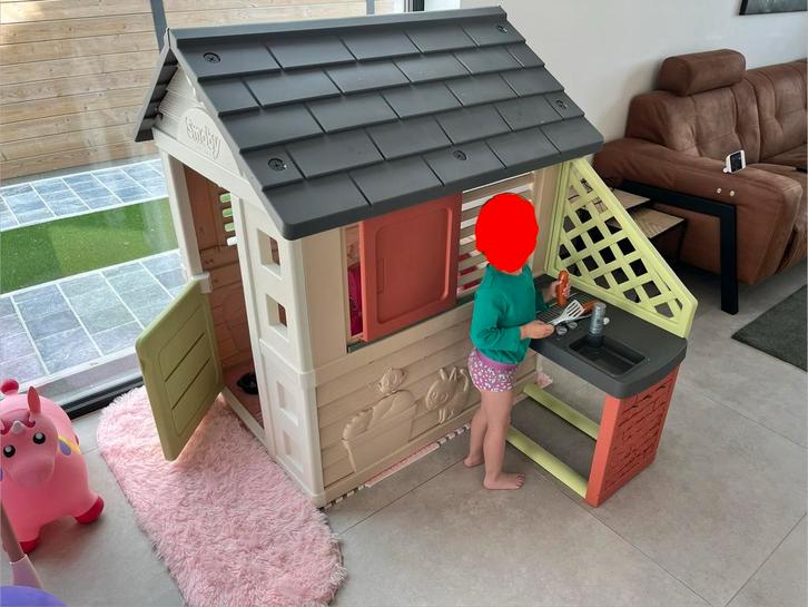 SMOBY Life speelhuisje met buitenkeuken, Enfants & Bébés, Jouets | Extérieur | Cabanes d'enfant, Comme neuf, Enlèvement