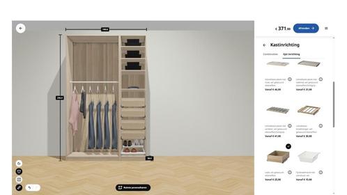 IKEA Armoire PAX avec étagères, tiroirs et penderie, Huis en Inrichting, Kasten | Kleerkasten, Zo goed als nieuw, 200 cm of meer