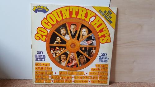 20 COUNTRY HITS - VERZAMEL LP (1976) (LP), Cd's en Dvd's, Vinyl | Country en Western, Gebruikt, 10 inch, Verzenden