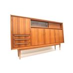 Groot vintage hoog dressoir/highboard Mid-century jaren '70, Huis en Inrichting, Woonaccessoires | Overige, Ophalen of Verzenden