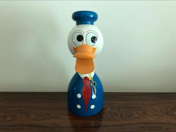 Disney houten spaarpot met sleuteltje Donald Duck Spain 21cm