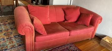 CHESTERFIELD ZETEL OP VEREN BOXSPRING ROOD beschikbaar voor biedingen