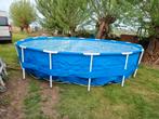 Frame zwembad van Intex met toebehoren, Tuin en Terras, Rond, Gebruikt, 80 tot 120 cm, Opzetzwembad