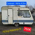 Caravan Adria 750kg Rijbewijs B foodtruck werfkeet bouw tuin, Caravans en Kamperen, Ophalen