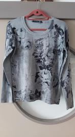 leuk truitje met bloemen, L, Kleding | Dames, Truien en Vesten, Ophalen of Verzenden, Zo goed als nieuw, Maat 42/44 (L), Grijs