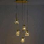 Retro hanglamp 5 bollen, Maison & Meubles, Comme neuf, Métal, 75 cm ou plus, Enlèvement
