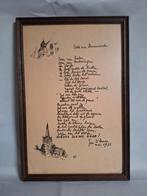 Kunstwerk Gedicht Beauvoorde 1975 Jan D'Haese Aalst, Ophalen of Verzenden