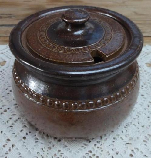 SALE Vintage bruin gres marmelade/ jam potje uit Australië, Antiek en Kunst, Curiosa en Brocante, Ophalen of Verzenden