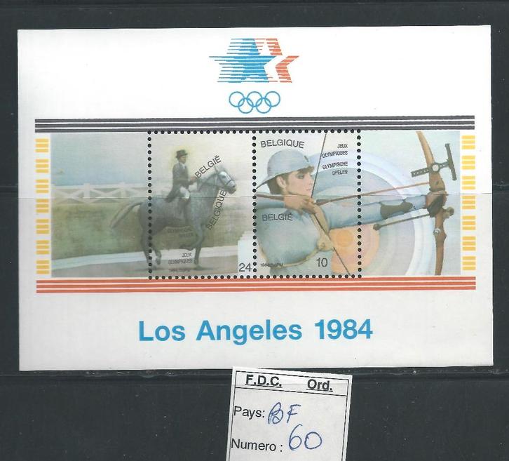 bloc feuillet neuf** Belg BF 60-52-53-54-55-57-58voir prix, Postzegels en Munten, Postzegels | Europa | België, Postfris, Olympische Spelen