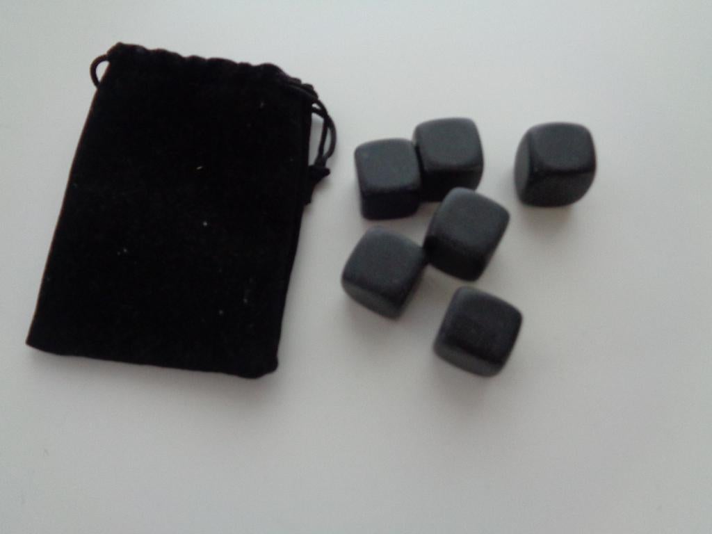 6 Glaçons en pierre noire, Enlèvement ou Envoi, Comme neuf, Autres matériaux, Autres types