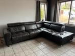 Lederen hoekzetel, Maison & Meubles, Canapés | Coins salons complets, Enlèvement, Utilisé