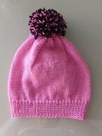 Handgebreide nieuwe roze muts/beanie met Pompon zie beschr., Enlèvement, Neuf, Bonnet