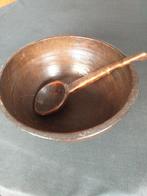 Houten schaal  met lepel, Antiek en Kunst, Ophalen