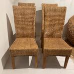 Set van 4 rotan stoelen, Huis en Inrichting, Gebruikt, Ophalen