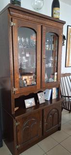 Vitrine kast, Huis en Inrichting, Kasten | Vitrinekasten, Ophalen, Gebruikt, Overige houtsoorten, Met plank(en)