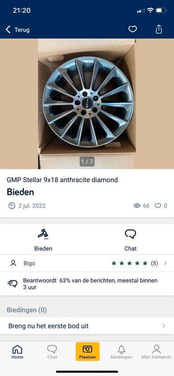 GMP Stellar 9x18” anthracite diamond Mercedes beschikbaar voor biedingen