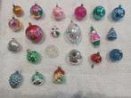 21 vintage glazen kerstballen uit de jaren 70 retropatronen, Diversen, Kerst, Ophalen, Gebruikt