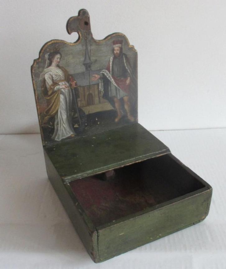 antieke houten 17de 18de eeuwse collectebus schaal Holland, Antiek en Kunst, Antiek | Religieuze voorwerpen, Verzenden