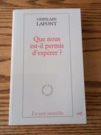 Ghislain Lafont that we is allowed of hope, Livres, Philosophie, Comme neuf, Enlèvement ou Envoi