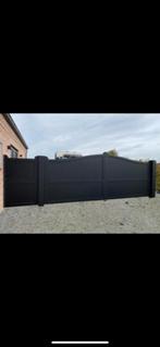 Alumium dubbele draaipoort met schade, Tuin en Terras, Ophalen, Gebruikt, Aluminium, 150 tot 200 cm