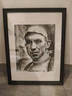 Unieke houtskooltekening Briek Schotte, Ophalen