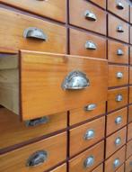 ladekast papierkast apothekerskast winkelkast, Antiek en Kunst, Ophalen of Verzenden