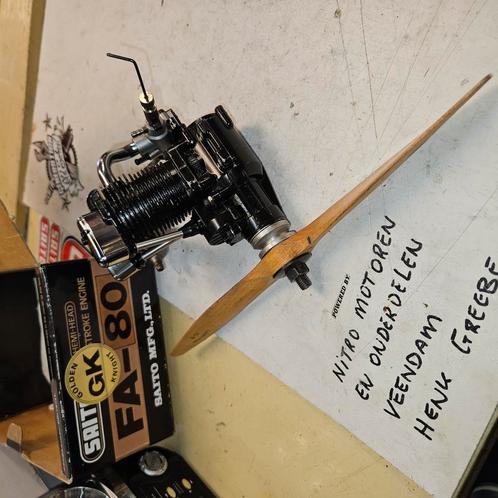 Mooie Saito FA80, Hobby en Vrije tijd, Modelbouw | Radiografisch | Vliegtuigen, Gebruikt, Nitro, RTF (Ready to Fly), Ophalen of Verzenden