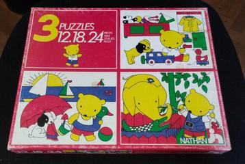 Ploum Het Beertje - 3 puzzels - 12 18 24 stukjes - NATHAN beschikbaar voor biedingen