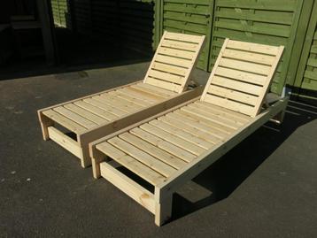 2 chaises longues RNG à vendre, Enlèvement, Neuf, Bois de teck