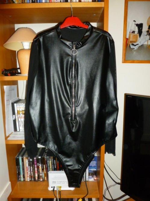 Body wetlook zwart, Kleding | Dames, Grote Maten, Nieuw, Overige typen, Zwart, Ophalen of Verzenden