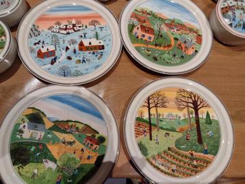 Villeroy Boch porseleinen doosjes en borden Laplau  beschikbaar voor biedingen
