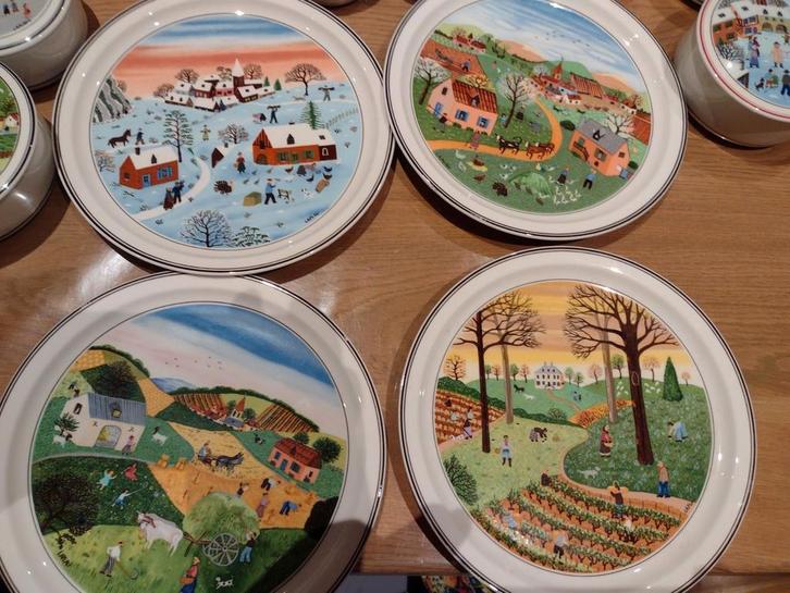 Villeroy Boch porseleinen doosjes en borden Laplau, Antiek en Kunst, Curiosa en Brocante, Ophalen of Verzenden
