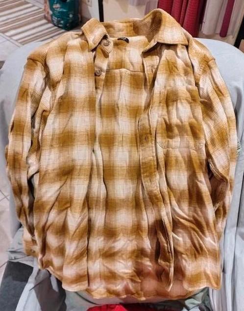 Nieuw flanellen overhemd voor heren, klein geel, katoen, uni, Kleding | Heren, Overhemden, Nieuw, Halswijdte 38 (S) of kleiner