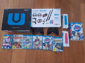WII U  32 GB + CONTROLES  + ACCESSIORES + GAMES beschikbaar voor biedingen