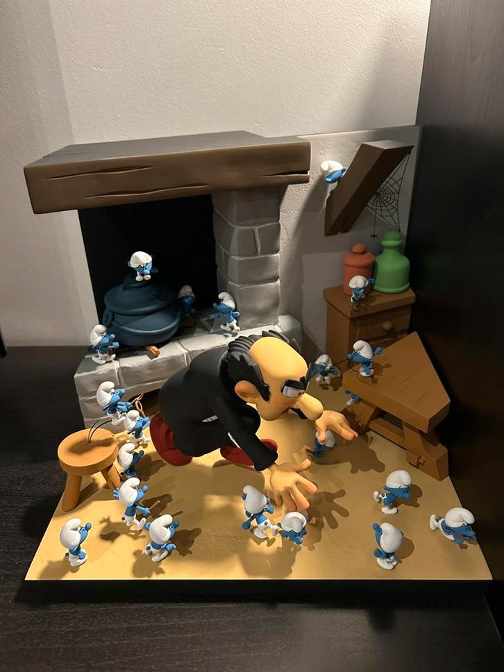 Fariboles De Smurfen Gargamel Ik zal ze krijgen!, Verzamelen, Stripfiguren, Zo goed als nieuw, Beeldje of Figuurtje, Smurfen, Ophalen