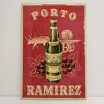 Porto Ramirez reclame in blik (1954), Ophalen of Verzenden, Gebruikt, Reclamebord