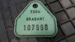 plaque vélo Brabant 1986, Ophalen
