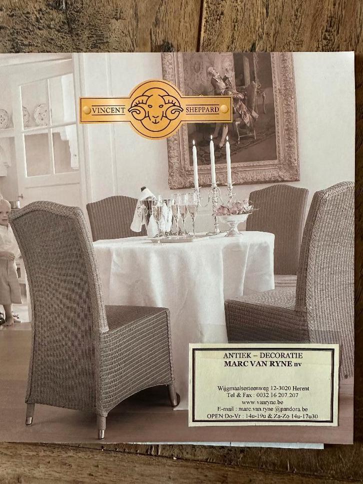 Moderne tafel met Vincent Sheppard stoelen, Huis en Inrichting, Tafels | Eettafels, Gebruikt, Teakhout, Ophalen