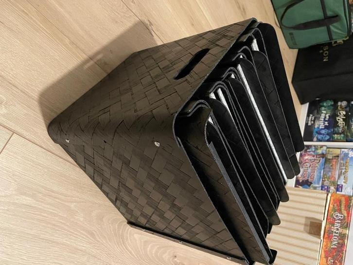 Ikea Opbergdozen Bulig Zwart (7 Stuks), Huis en Inrichting, Woonaccessoires | Kisten, Zo goed als nieuw, Minder dan 50 cm, Minder dan 50 cm