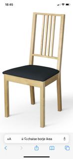 2 chaises Bjorge IKEA tissu noir et bois, Gebruikt