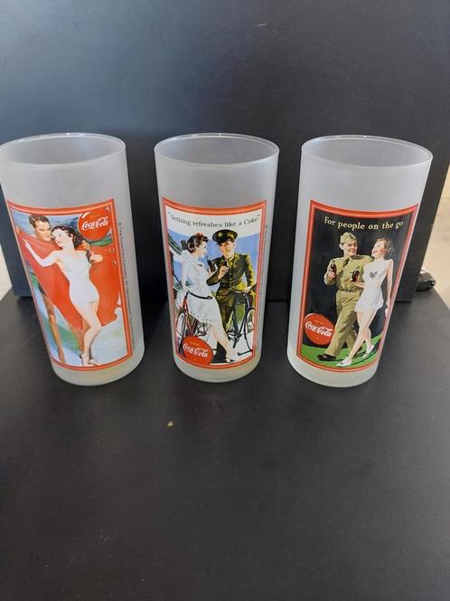 Coca cola verzamel glazen, Verzamelen, Glas en Drinkglazen, Zo goed als nieuw, Frisdrankglas, Ophalen of Verzenden