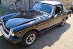 MG Midget 1500, Auto's, Achterwielaandrijving, Zwart, Cabriolet, Leder en Stof