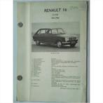 Renault 16 Vraagbaak losbladig 1965-1966 #2 Nederlands, Boeken, Auto's | Boeken, Gelezen, Ophalen of Verzenden, Renault